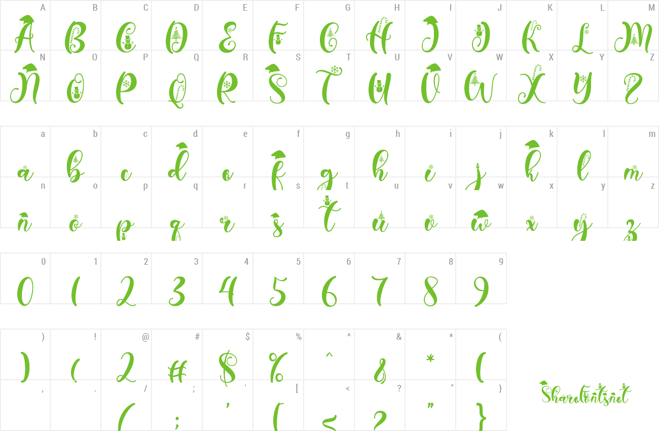 Font Christmas Peachy preview